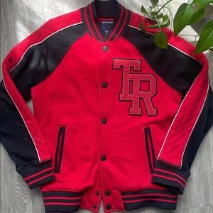 True Religion Button Up Varsity Jacket- Size small men.